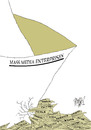 Cartoon: Mass media giant VS media masses (small) by Ramses tagged mass,media,information,masses,facebook,twitter