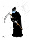 Cartoon: With mask (small) by Monica Zanet tagged mask,withmask,coronavirus,newcoronavirus,covid19,death,thedeath,corona,coronakrise,pandemie