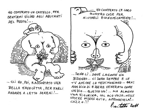 Cartoon: I discorsi del Re (medium) by ignant tagged berlusconi,cartoon,comic,strip