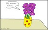 Cartoon: Abstand halten... (small) by Kruscha tagged abstand,blumen,vase,covid19,pandemie,corona,gesundheit,virus,infektionsschutz