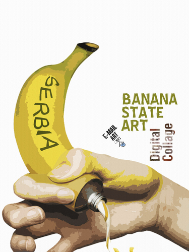 Cartoon: Banana state (medium) by Zoran Spasojevic tagged serbia,kragujevac,emailart,graphics,collage,digital,paske,spasojevic,zoran,state,banana