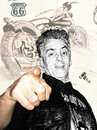 Cartoon: Miki Randjelovic (small) by Zoran Spasojevic tagged collage,serbia,kragujevac,route,66,zoran,spasojevic,paske,man,digital,portrait