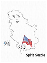 Cartoon: Spirit Serbia (small) by Zoran Spasojevic tagged digital,collage,graphics,spirit,europe,america,kosovo,zoran,spasojevic,paske,emailart,kragujevac,serbia