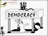 Cartoon: Democracy (small) by Zoran Spasojevic tagged democracy,unclesam,digital,collage,graphics,zoran,spasojevic,paske,emailart,kragujevac,america,serbia