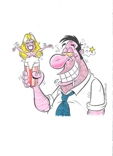Cartoon: BOB (medium) by fieldtoonz tagged lager,booze,lady,beer