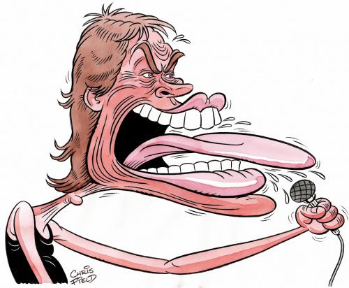 Cartoon: Mick Jagger caricature (medium) by fieldtoonz tagged mick