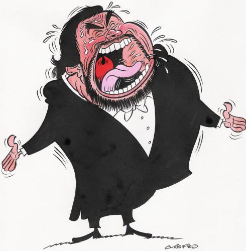 Cartoon: Pavarotti (medium) by fieldtoonz tagged caricature