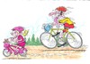 Cartoon: Bike race (small) by fieldtoonz tagged bike,cyclist,road,kid