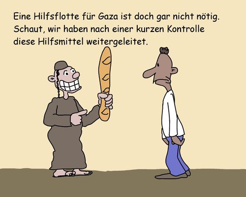 Cartoon: Knüppelhart (medium) by TomSe tagged gaza,blockade