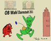 Cartoon: Grüner OB in Darmstadt (small) by TomSe tagged darmstadt,wahl,ob,oberbürgermeister,spd,grüne,jochen,partsch,walter,hoffmann