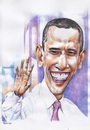Cartoon: Barrack Hussein Obama (small) by Joen Yunus tagged carricature,colored,pencil
