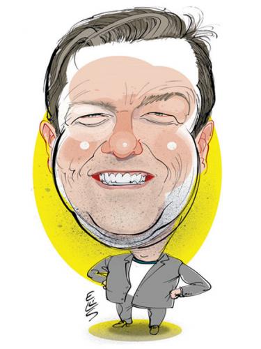 Cartoon: Ricky Gervais (medium) by drawgood tagged ricky,gervais,caricature,portrait,celebrity