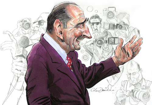 Cartoon: Jacques Chirac caricature (medium) by Colin A Daniel tagged jacques,chirac,caricature,colin,daniel