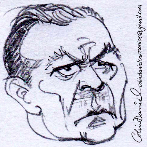 Cartoon: Larry J Blake caricature (medium) by Colin A Daniel tagged larry,blake,caricature,by,colin,daniel