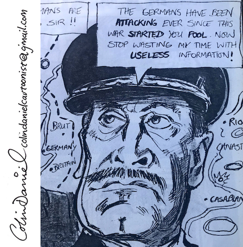 Cartoon: Laurence Olivier caricature (medium) by Colin A Daniel tagged laurence,olivier,caricature,by,colin,daniel