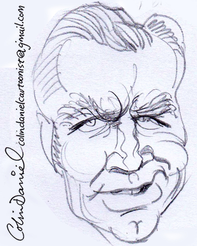Cartoon: Lyle Bettger caricature by colin (medium) by Colin A Daniel tagged lyle,bettger,caricature,by,colin,daniel