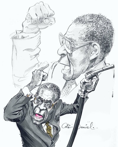 Cartoon: Robert Mugabe caricature (medium) by Colin A Daniel tagged robert,mugabe,caricature,colin,daniel