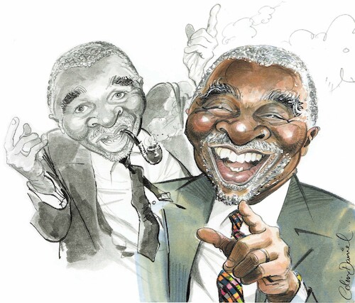 Cartoon: Thabo Mbeki caricature (medium) by Colin A Daniel tagged thabo,mbeki,caricature,colin,daniel