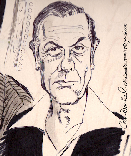 Cartoon: Tony Curtis caricature 1978 (medium) by Colin A Daniel tagged tony,curtis,caricature,1978