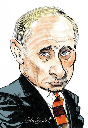Cartoon: Vladimir Putin caricature (medium) by Colin A Daniel tagged vladimir,putin,caricature,colin,daniel