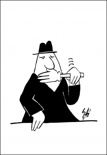 Cartoon: discret (medium) by SAI tagged silence
