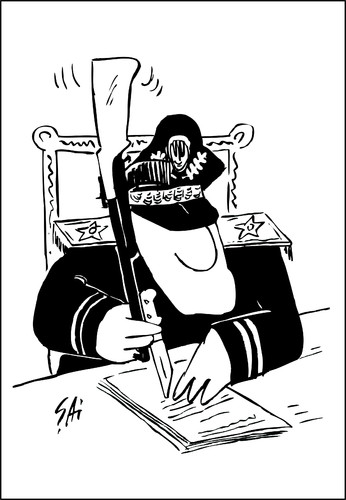 Cartoon: military (medium) by SAI tagged rifle,military,general