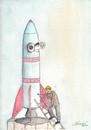 Cartoon: no title (small) by Slawek11 tagged final countdown space flight rocket