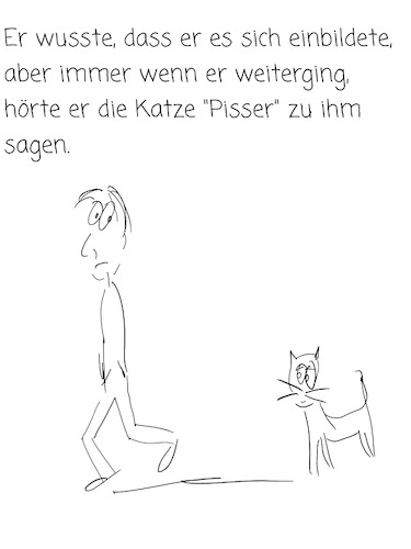 Cartoon: Katzenpsychoterror (medium) by hurvinek tagged katzen