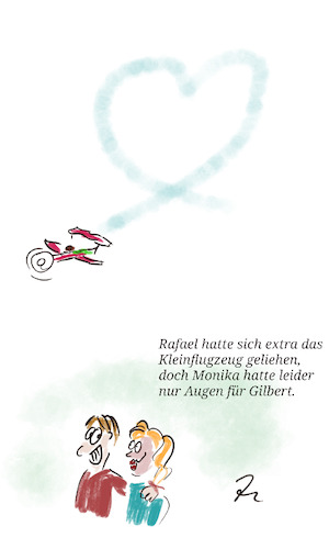 Cartoon: Verzweifelter Versuch (medium) by hurvinek tagged liebe