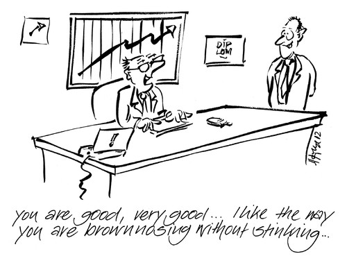 Cartoon: Brown nosing (medium) by helmutk tagged business