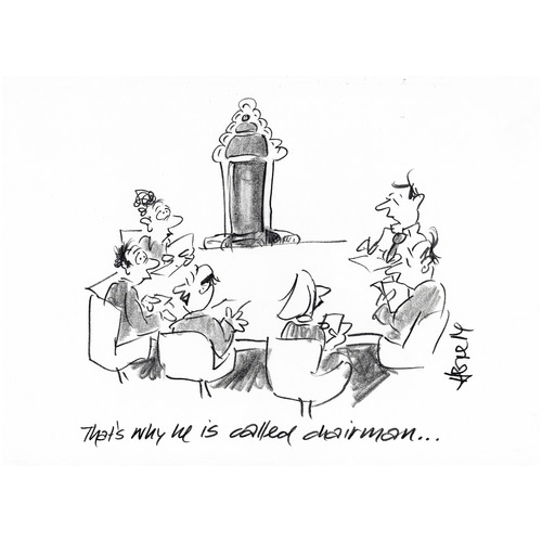 Cartoon: Chairman (medium) by helmutk tagged business