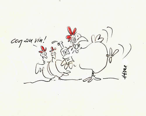 Cartoon: Coq au vin (medium) by helmutk tagged philsophy,and,food
