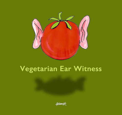 Cartoon: Ear Witness (medium) by helmutk tagged nutrition