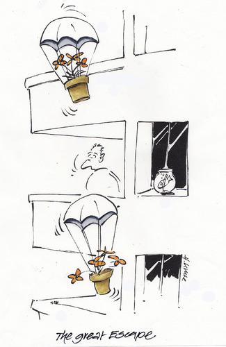 Cartoon: Great escape (medium) by helmutk tagged nature