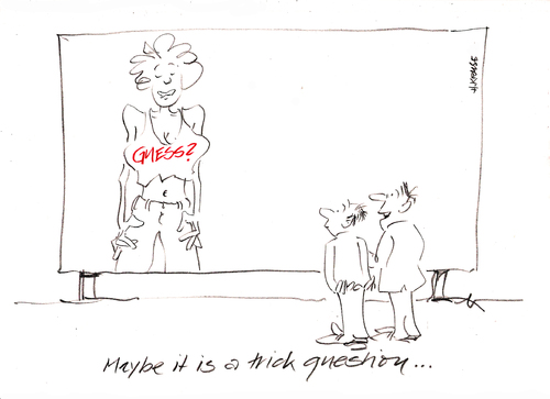Cartoon: Guess (medium) by helmutk tagged business
