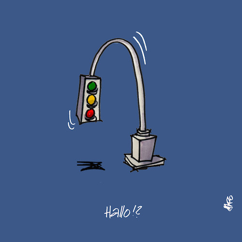 Cartoon: Improved Traffic Light (medium) by helmutk tagged communication