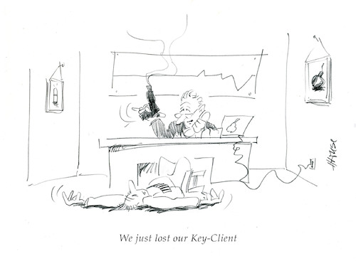 Cartoon: Key Client (medium) by helmutk tagged business