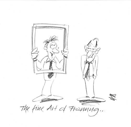 Cartoon: On being Framed (medium) by helmutk tagged business