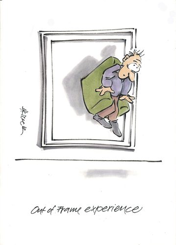 Cartoon: Out of Frame (medium) by helmutk tagged art