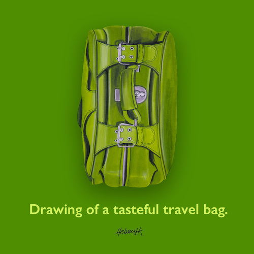 Cartoon: Tasteful Travelbag (medium) by helmutk tagged culture