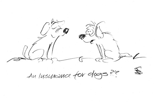 Cartoon: The Safe Dog (medium) by helmutk tagged business
