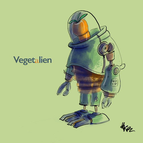 Cartoon: Vegetalian (medium) by helmutk tagged culture