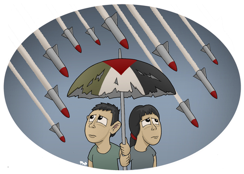 Cartoon: Gaza Weather Forecast (medium) by Tjeerd Royaards tagged gaza,israel,netanyahy,hamas,egypt,palestine,war,conflict,gaza,israel,netanyahy,hamas,egypt,palestine,war,conflict