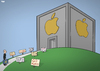 Cartoon: Apple and Taxes (small) by Tjeerd Royaards tagged apple,eu,tax,ireland,taxes,income,profit,europe