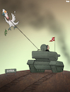 Cartoon: Bringing Peace (small) by Tjeerd Royaards tagged turkey,kurds,war,syria,tank,erdoganm
