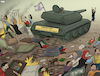 Cartoon: Collateral damage (small) by Tjeerd Royaards tagged jenin,israel,palestine,raid