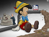 Cartoon: Fox News (small) by Tjeerd Royaards tagged fox,news,justice,settlement,money,lies,fake