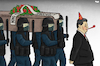 Cartoon: Funeral procession (small) by Tjeerd Royaards tagged china,hong,kong,xi,jinping,law,democracy