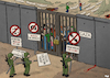 Cartoon: Gate to Gaza (small) by Tjeerd Royaards tagged gaza,israel,humanitarian,aid,international,law