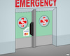 Cartoon: Health Care (small) by Tjeerd Royaards tagged health,hospital,emergrncy,money,visa,mastercard